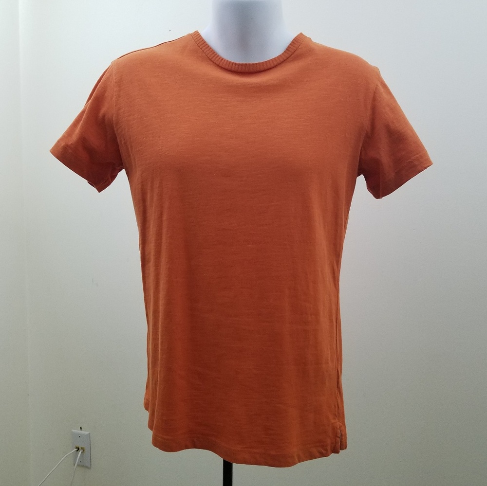 Robert Graham Tangerine Ribbed Yoke Tee, M